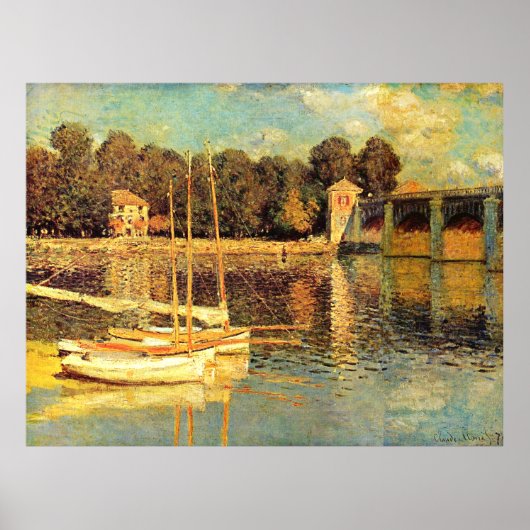 Brücke bei Argenteuil Claude Monet Poster (Vorne)
