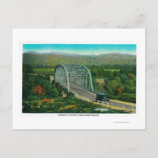 Brücke bei Castaic Creek Near Saugus Postkarte (Vorderseite)
