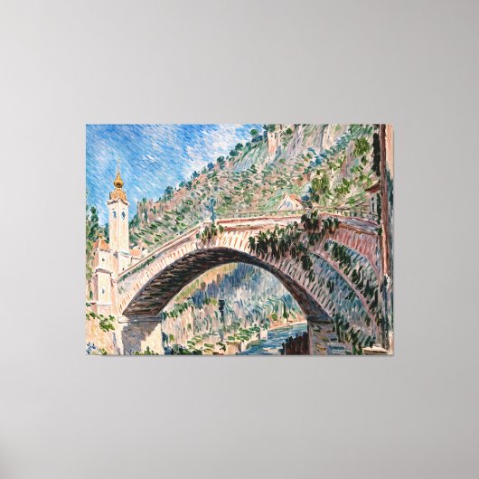 Brücke bei Dolceacqua Leinwanddruck (Vorderseite)
