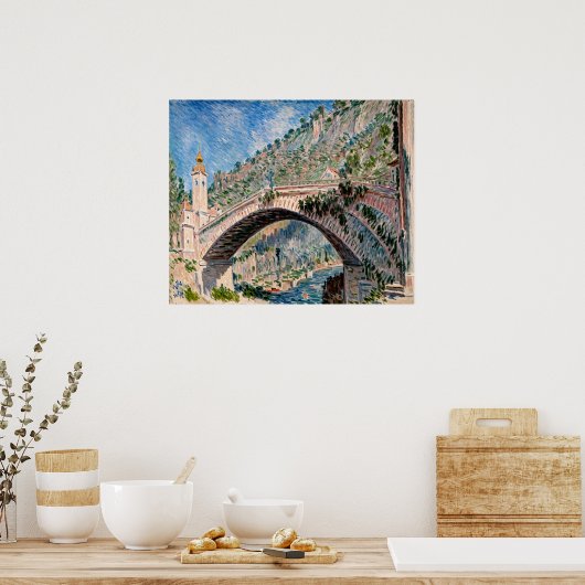 Brücke bei Dolceacqua Poster (Küche)