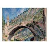 Brücke bei Dolceacqua Poster (Vorderseite)
