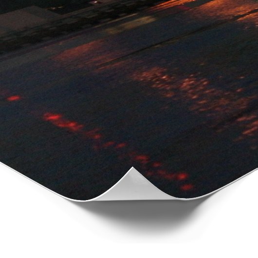 Brücke bei Morgendämmerung 1 Poster (Ecke)