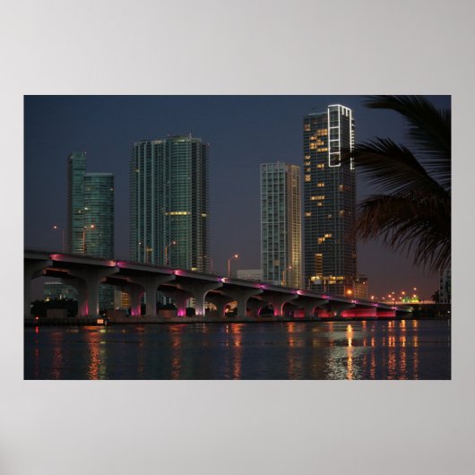 Brücke bei Morgendämmerung 1 Poster (Vorne)