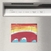 Brücke bei Nacht Magnet (In Situ (Geschirrspüler))