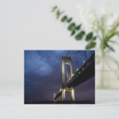 Brücke bei Nachtkarte Postkarte (Stehend Vorderseite)