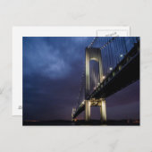 Brücke bei Nachtkarte Postkarte (Vorne/Hinten)