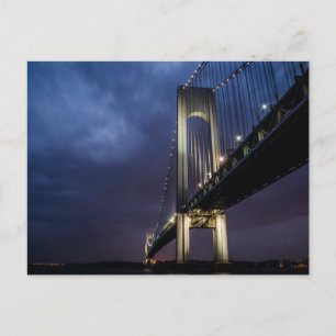 Brücke bei Nachtkarte Postkarte