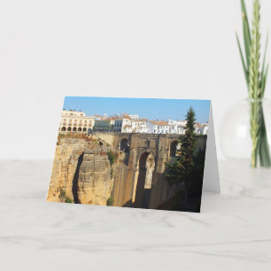 Brücke bei Ronda in Spanien Feiertagskarte