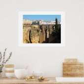 Brücke bei Ronda in Spanien Poster (Küche)