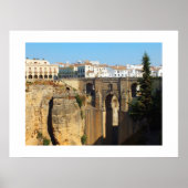 Brücke bei Ronda in Spanien Poster (Vorne)