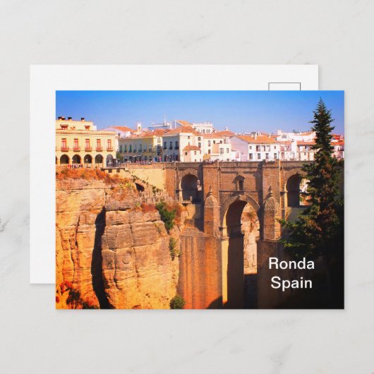 Brücke bei Ronda in Spanien Postkarte (Vorne/Hinten)