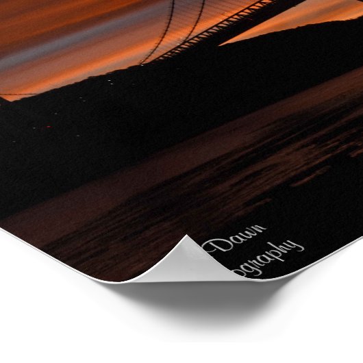 Brücke bei Sunset Poster (Ecke)