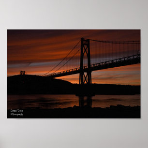 Brücke bei Sunset Poster