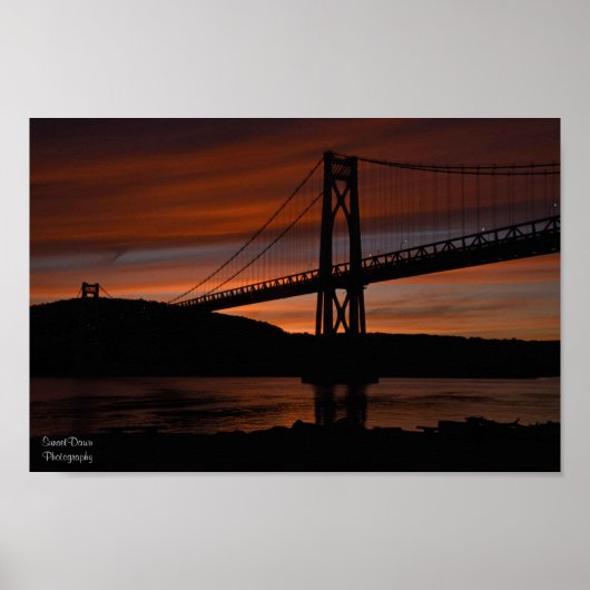 Brücke bei Sunset Poster (Vorne)