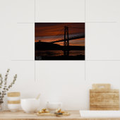 Brücke bei Sunset Poster (Küche)