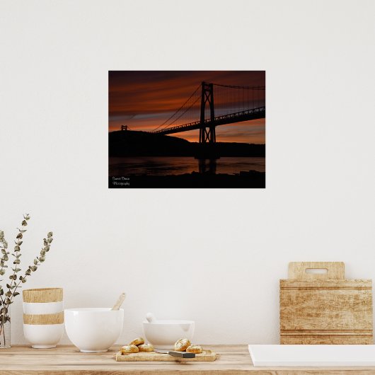 Brücke bei Sunset Poster (Küche)