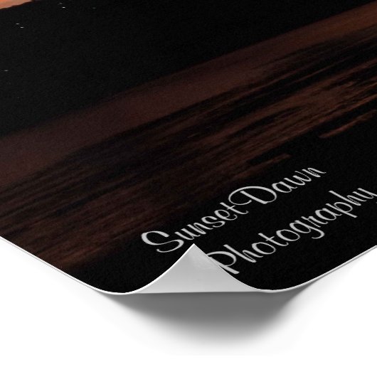 Brücke bei Sunset Poster (Ecke)