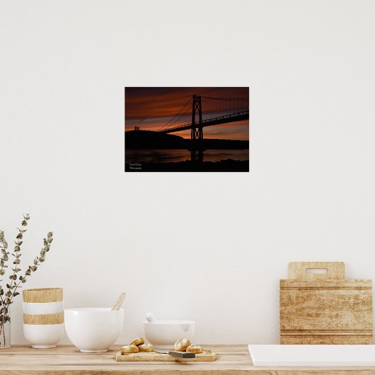 Brücke bei Sunset Poster (Küche)