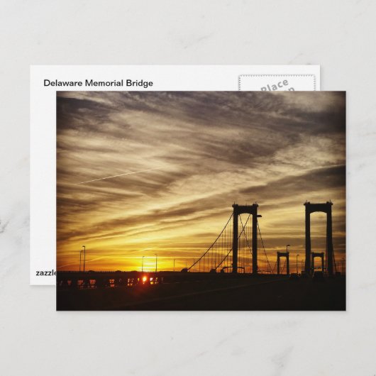 Brücke bei Sunset Postkarte (Vorne/Hinten)