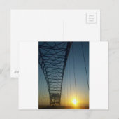 Brücke bei Sunset Postkarte (Vorne/Hinten)