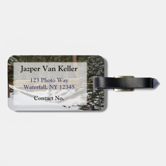 Brücke bei Wuksachi Gepäckanhänger (Rückseite horizontal)