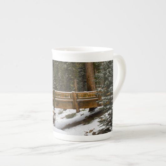 Brücke bei Wuksachi Porzellantasse (Vorderseite Rechts)