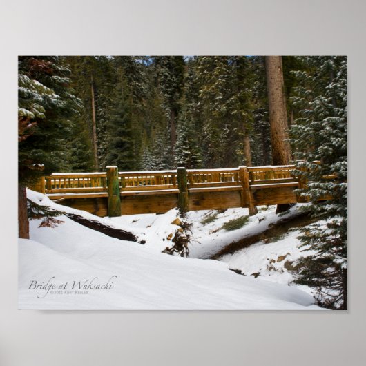 Brücke bei Wuksachi Poster (Vorne)