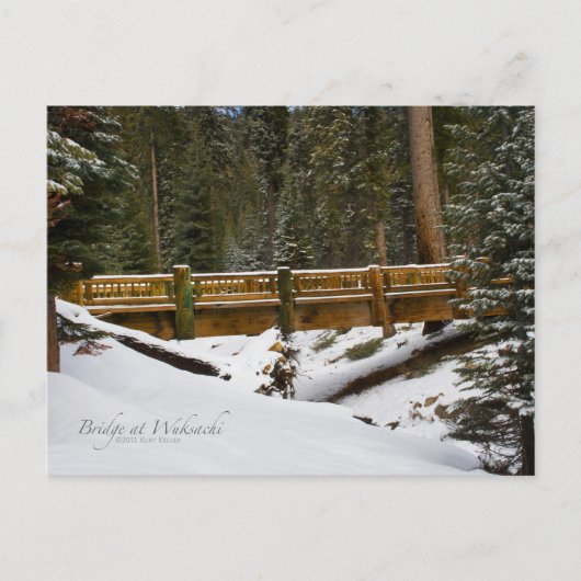 Brücke bei Wuksachi Postkarte (Vorderseite)