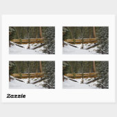 Brücke bei Wuksachi Rectangle Sticker (Blatt)