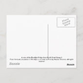 Brücke Brooklyn vom südlichen Seehafen Postkarte (Rückseite)