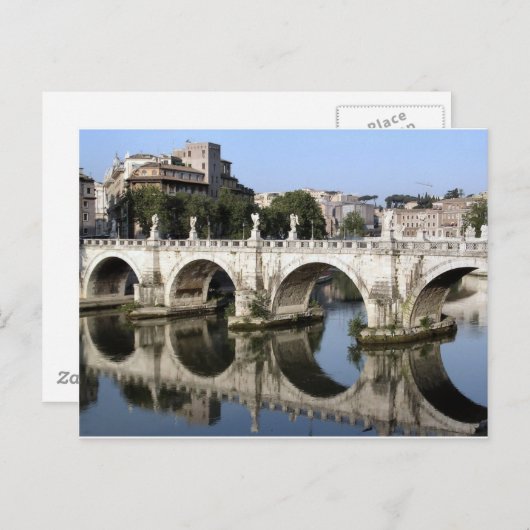 Brücke Castel st Angelo, Rom, Italien Postkarte (Vorne/Hinten)