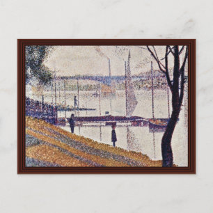 Brücke Courbevoie von Seurat Georges Postkarte