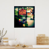 Brücke der Blume Poster (Küche)