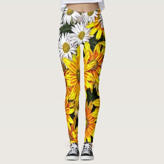 Brücke der Blumen-Gänseblümchen Leggings (Vorderseite)