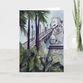 "Brücke der Löwen" Gruß-Karte Karte