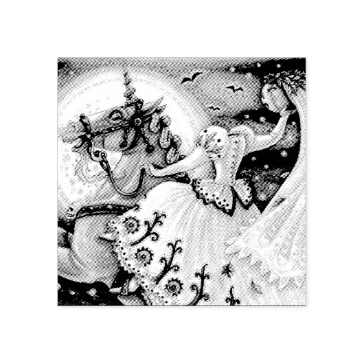 BRÜCKE DER SCHLAFENHOLLOW HALLOWEEN RUBBER-BRIEFMA GUMMISTEMPEL (Prägung)