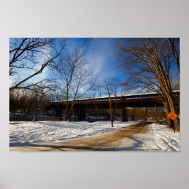 Brücke der Träume im Winter, Brinkhaven, Ohio Poster