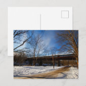 Brücke der Träume im Winter, Brinkhaven, Ohio Postkarte (Vorne/Hinten)