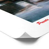 Brücke des Hafens (Camariñas. Zu Coruña) Poster (Ecke)