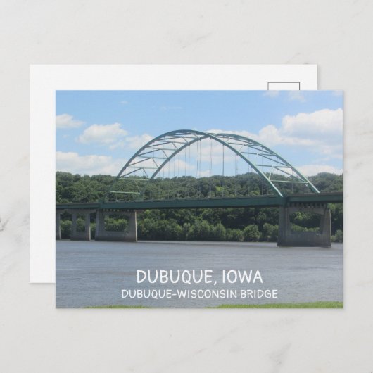 Brücke Dubuque-Wisconsin in Iowa Postkarte (Vorne/Hinten)