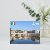 Brücke Emanuele II und Petersdom - Rom Postkarte (Stehend Vorderseite)