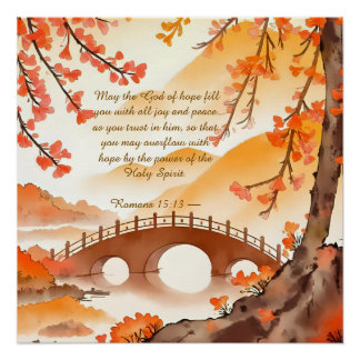 Brücke Erinnerungsanker Bibelvers Poster
