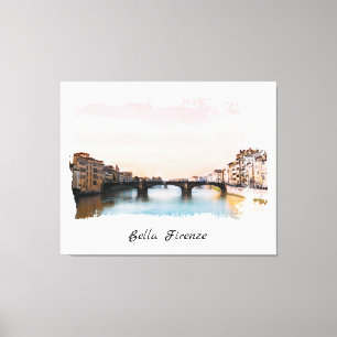 ** Brücke Firenze Florenz Italien AP12 Italienisch Leinwanddruck