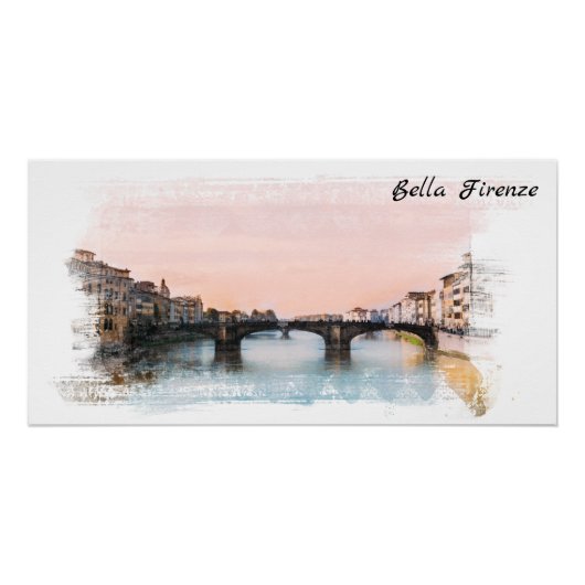 ** Brücke Firenze Florenz Italien AP12 Italienisch Poster (Vorderseite)
