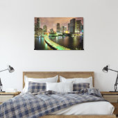 Brücke führt über die Wasserstraße ins Zentrum von Leinwanddruck (Insitu (Schlafzimmer))