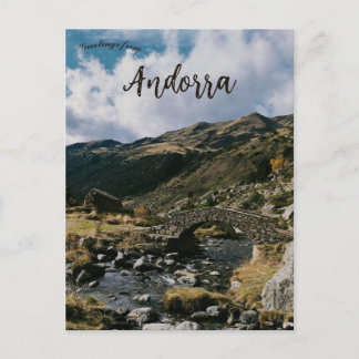 Brücke im Incles-Tal von Andorra Postkarte