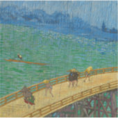 Brücke im Regen, nach Hiroshige, 1887 Aufkleber (Vorderseite)