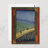 Brücke im Regen nach Hiroshige von Vincent Van Gog Postkarte (Vorne/Hinten)