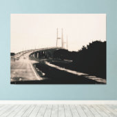 Brücke im regnerischen Wetter Leinwanddruck (Insitu (Holzboden))