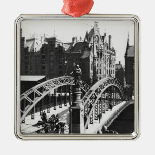 Brücke im Speicherstadt Hamburg, c.1910 Ornament Aus Metall